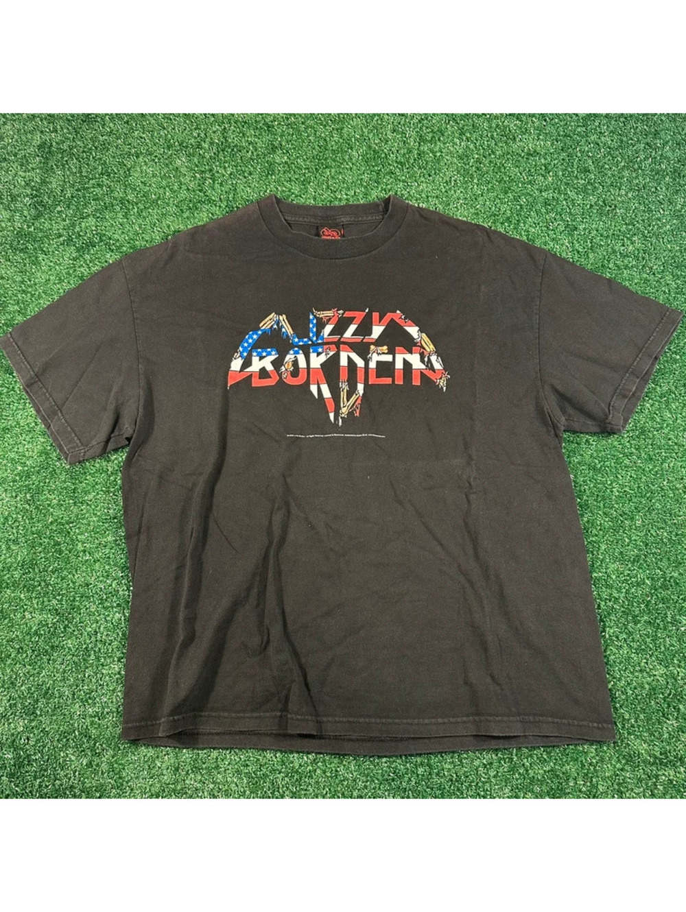 Y2K 2003 Lizzy Borden "American Metal" band t-shirt cinder block size XL